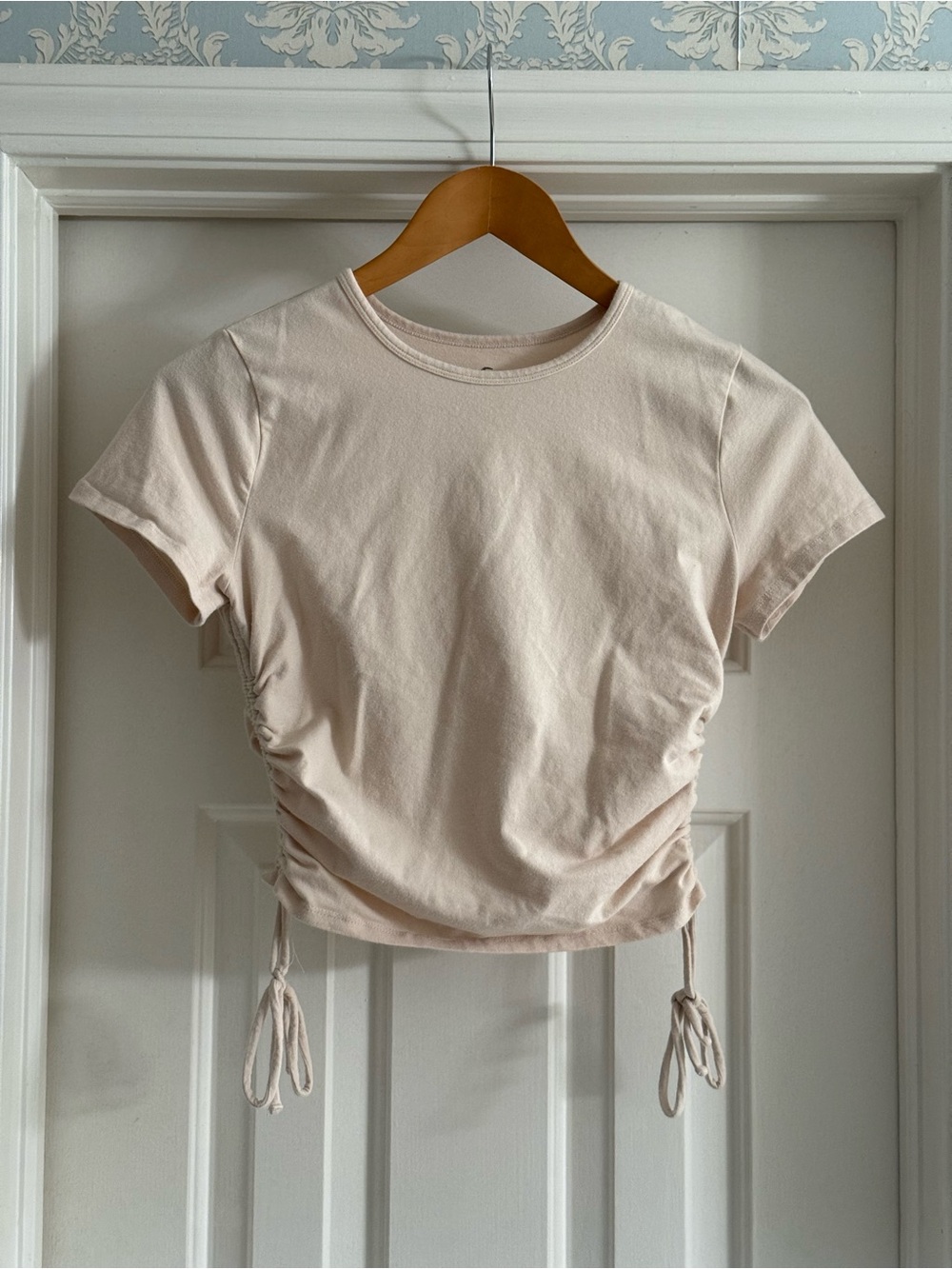 Hollister drawstring baby tee Beige Medium